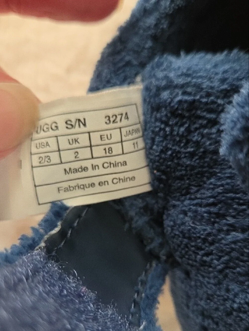 UGG Baby Bixbee Navy Plush Walker Booties Size 2/3 New In Box